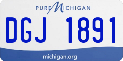 MI license plate DGJ1891