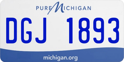 MI license plate DGJ1893