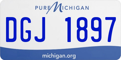 MI license plate DGJ1897