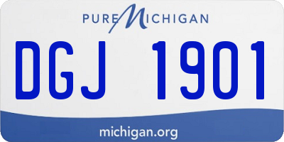MI license plate DGJ1901