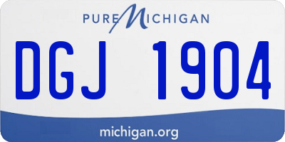 MI license plate DGJ1904