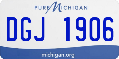 MI license plate DGJ1906