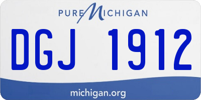 MI license plate DGJ1912