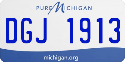 MI license plate DGJ1913