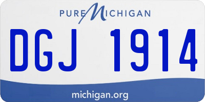 MI license plate DGJ1914