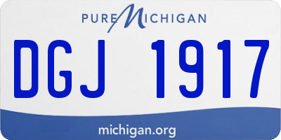 MI license plate DGJ1917