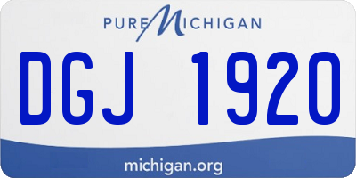 MI license plate DGJ1920