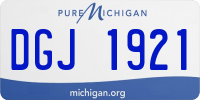 MI license plate DGJ1921