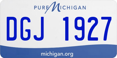 MI license plate DGJ1927