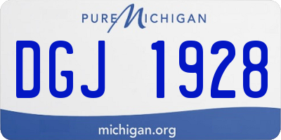MI license plate DGJ1928