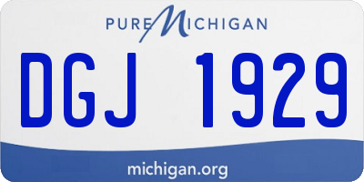 MI license plate DGJ1929