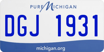 MI license plate DGJ1931