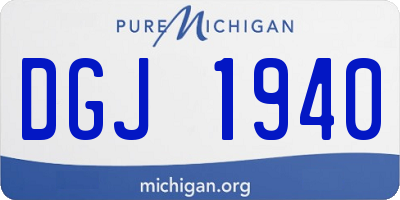 MI license plate DGJ1940
