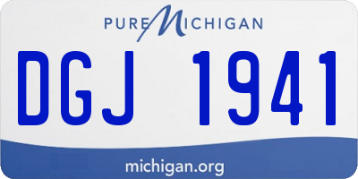 MI license plate DGJ1941