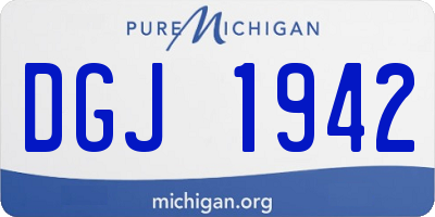MI license plate DGJ1942