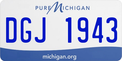 MI license plate DGJ1943