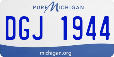 MI license plate DGJ1944