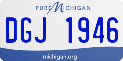 MI license plate DGJ1946