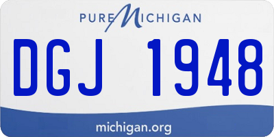 MI license plate DGJ1948