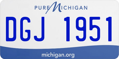 MI license plate DGJ1951
