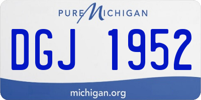 MI license plate DGJ1952