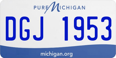 MI license plate DGJ1953