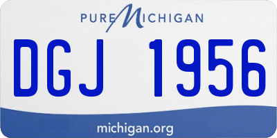 MI license plate DGJ1956