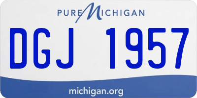MI license plate DGJ1957