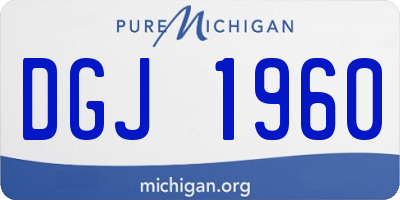 MI license plate DGJ1960
