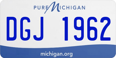 MI license plate DGJ1962