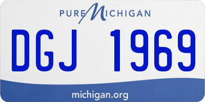 MI license plate DGJ1969