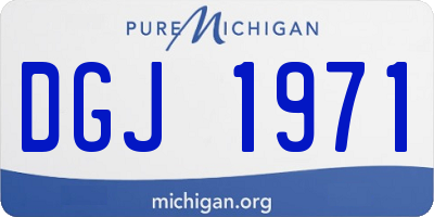 MI license plate DGJ1971