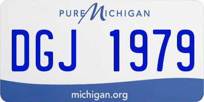 MI license plate DGJ1979
