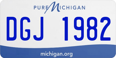 MI license plate DGJ1982