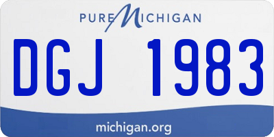 MI license plate DGJ1983