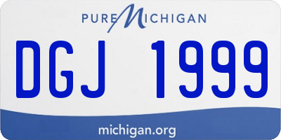 MI license plate DGJ1999