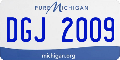 MI license plate DGJ2009