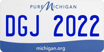 MI license plate DGJ2022