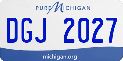 MI license plate DGJ2027