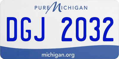 MI license plate DGJ2032
