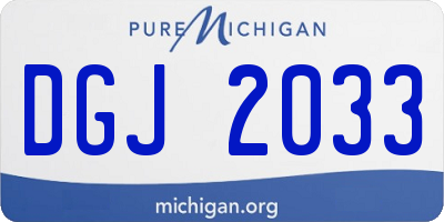 MI license plate DGJ2033