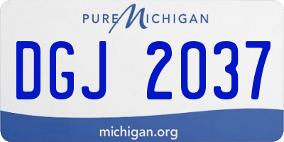 MI license plate DGJ2037