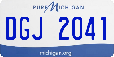 MI license plate DGJ2041