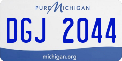 MI license plate DGJ2044