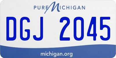 MI license plate DGJ2045