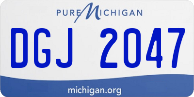 MI license plate DGJ2047