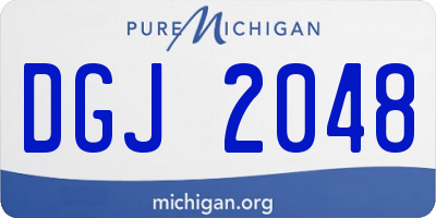 MI license plate DGJ2048