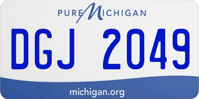 MI license plate DGJ2049