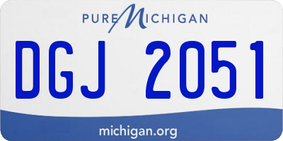 MI license plate DGJ2051