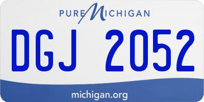 MI license plate DGJ2052